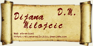 Dijana Milojčić vizit kartica